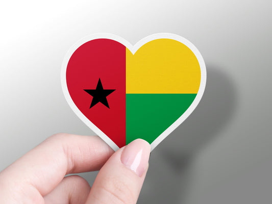 Guinea-Bissau Heart Flag Sticker