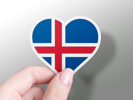 Iceland Heart Flag Sticker