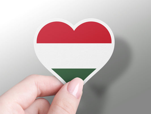 Hungary Heart Flag Sticker