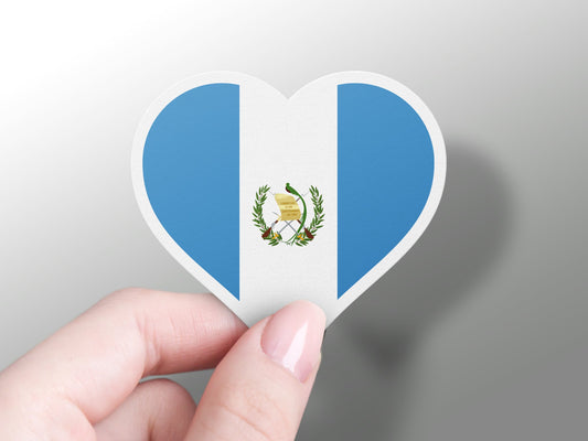 Guatemala Heart Flag Sticker