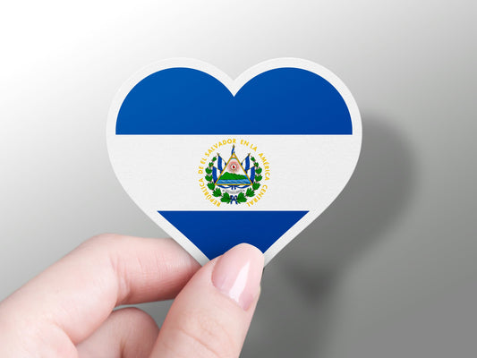 Heart El Salvador Flag Sticker