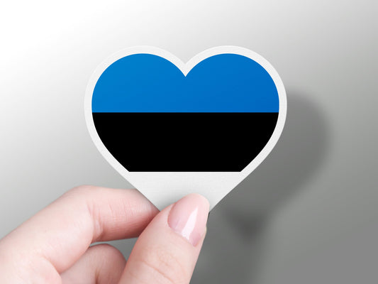 Heart Estonia Flag Sticker