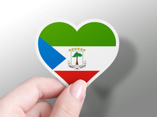 Heart Guinea Flag Sticker