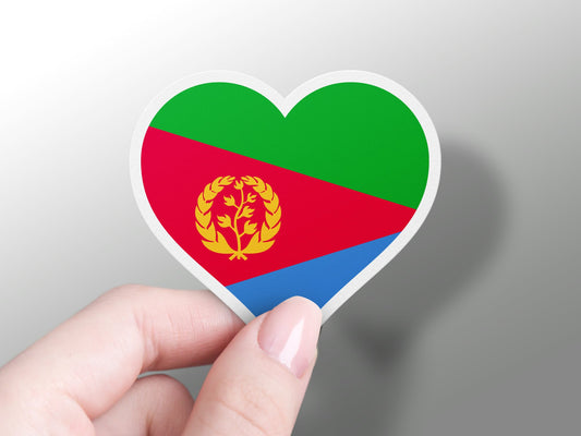 Heart Eritrea Flag Sticker