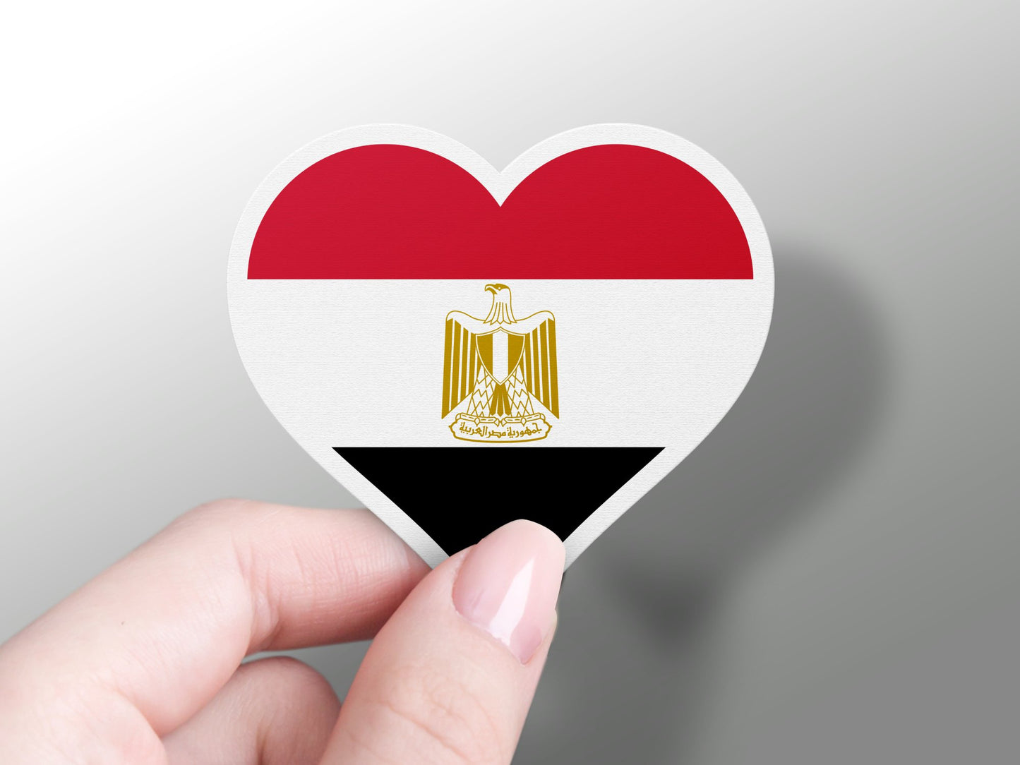 Heart Egypt Flag Sticker