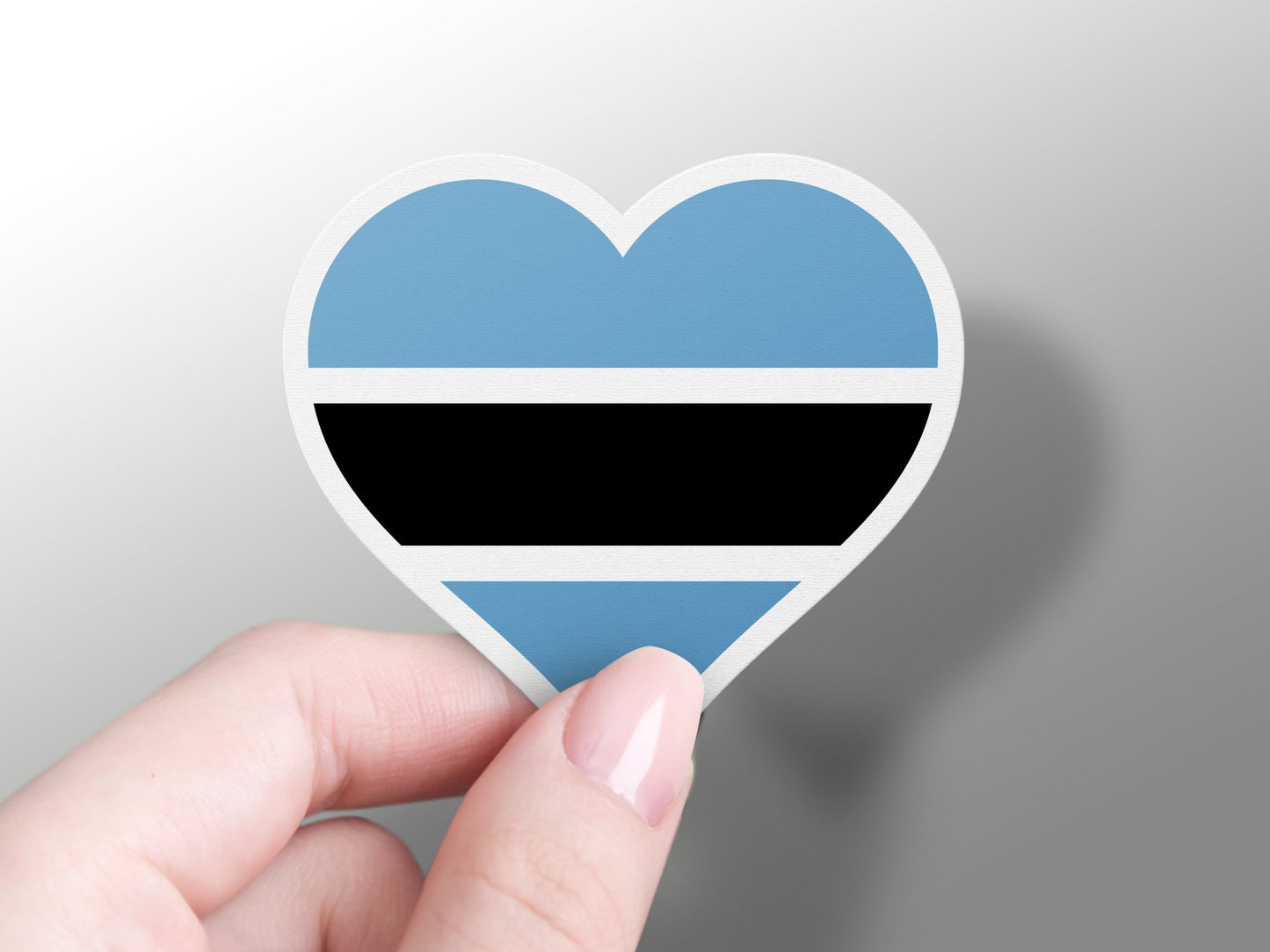 Heart Botswana Flag Sticker