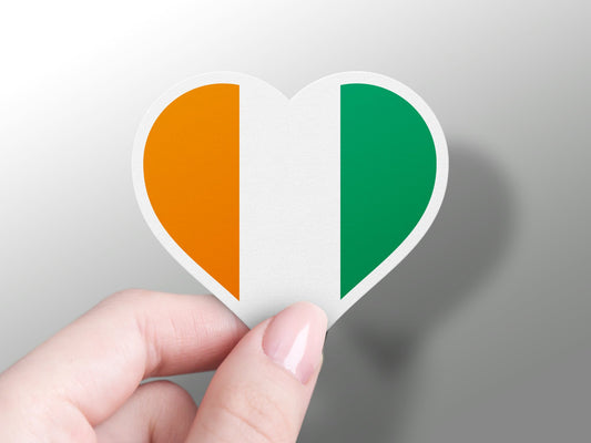 Heart Ireland Flag Sticker