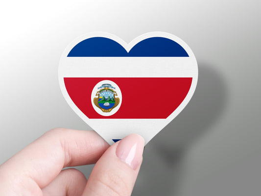 Heart Costa Rica Flag Sticker