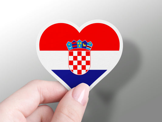 Heart Croatia Flag Sticker