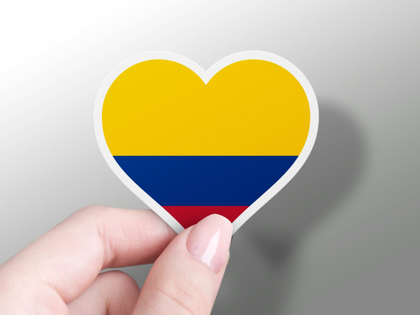 Heart Colombia Flag Sticker