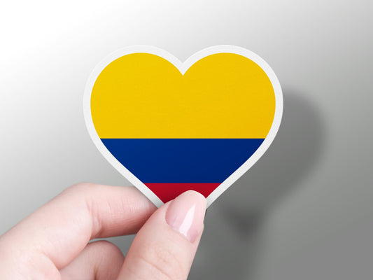 Heart Colombia Flag Sticker