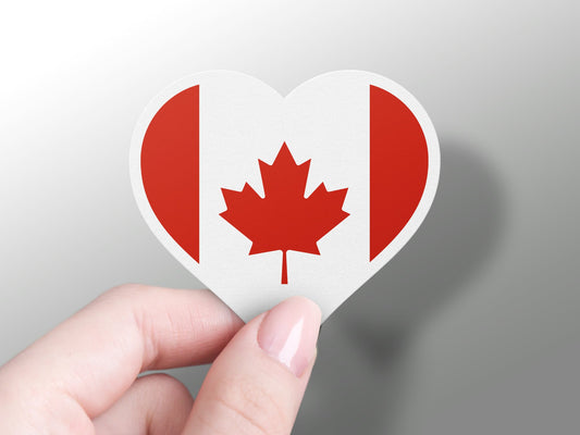 Heart Canada Flag Sticker