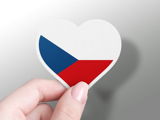 Heart Czech Republic Flag Sticker