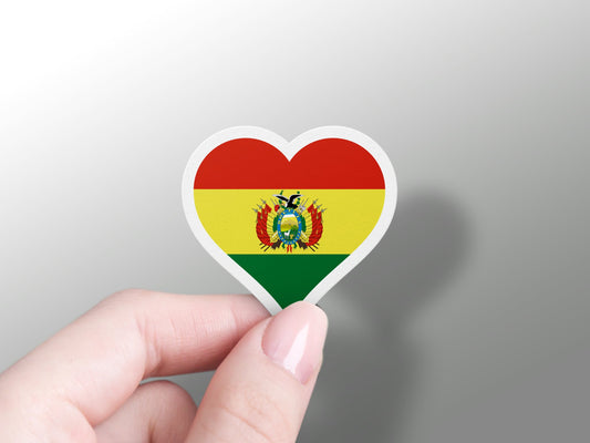 Heart Bolivia Flag Sticker