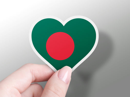 Heart Bangladesh Flag Sticker