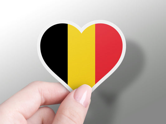 Heart Belgium Flag Sticker