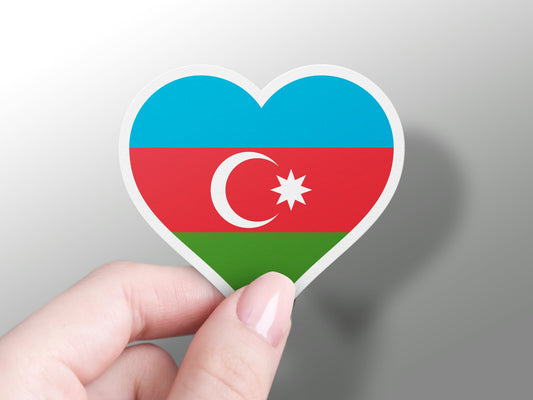 Heart Azerbaijan Flag Sticker