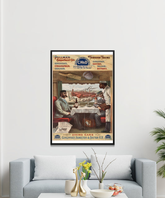 Vintage Train Travel Poster - Matte Paper