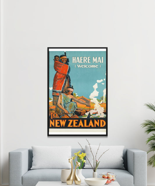 Vintage New Zealand Travel Poster - Matte Paper