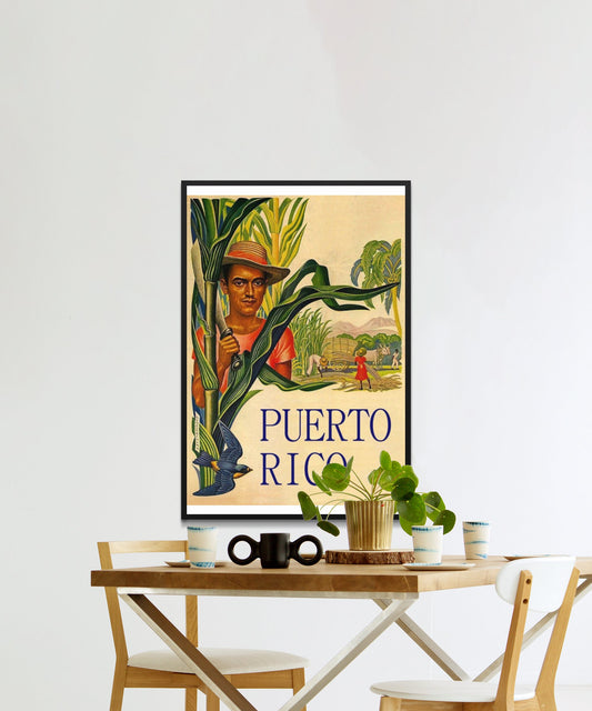 Vintage Puerto Rico Travel Poster - Matte Paper