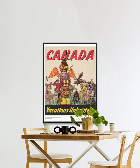 Vintage Canada Travel Poster - Matte Paper
