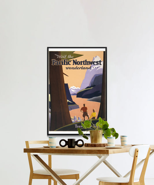Vintage Pacific Northwest Travel Poster - Matte Paper