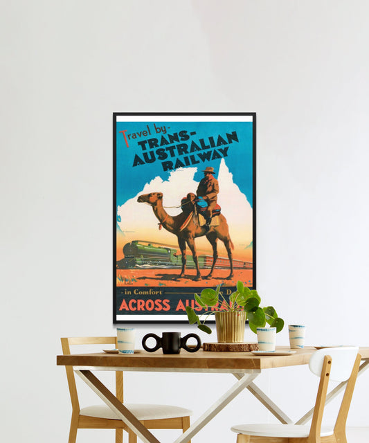 Vintage Australian Railway Travel Poster - Matte Paper