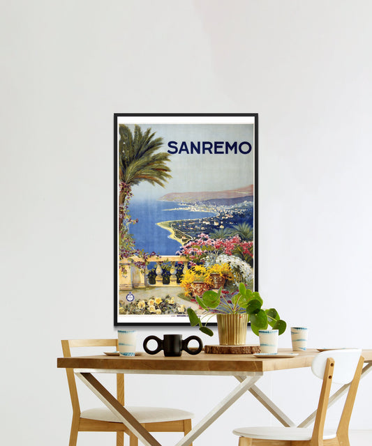 Vintage San Remo Travel Poster - Matte Paper