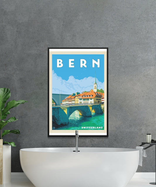 Vintage Bern Travel Poster - Matte Paper