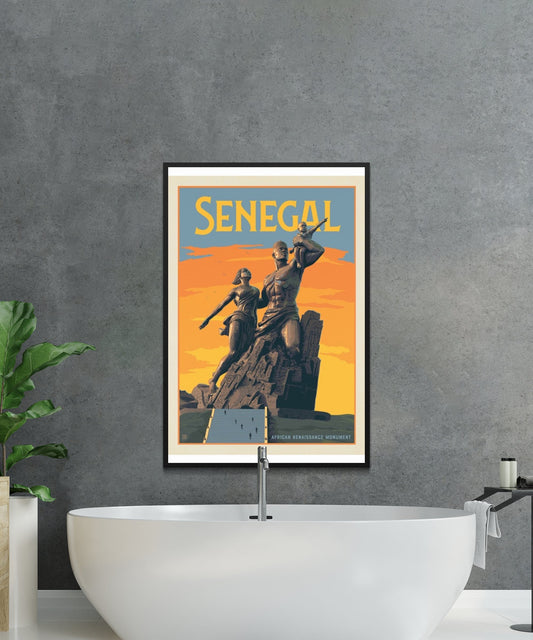 Vintage Senegal Travel Poster - Matte Paper