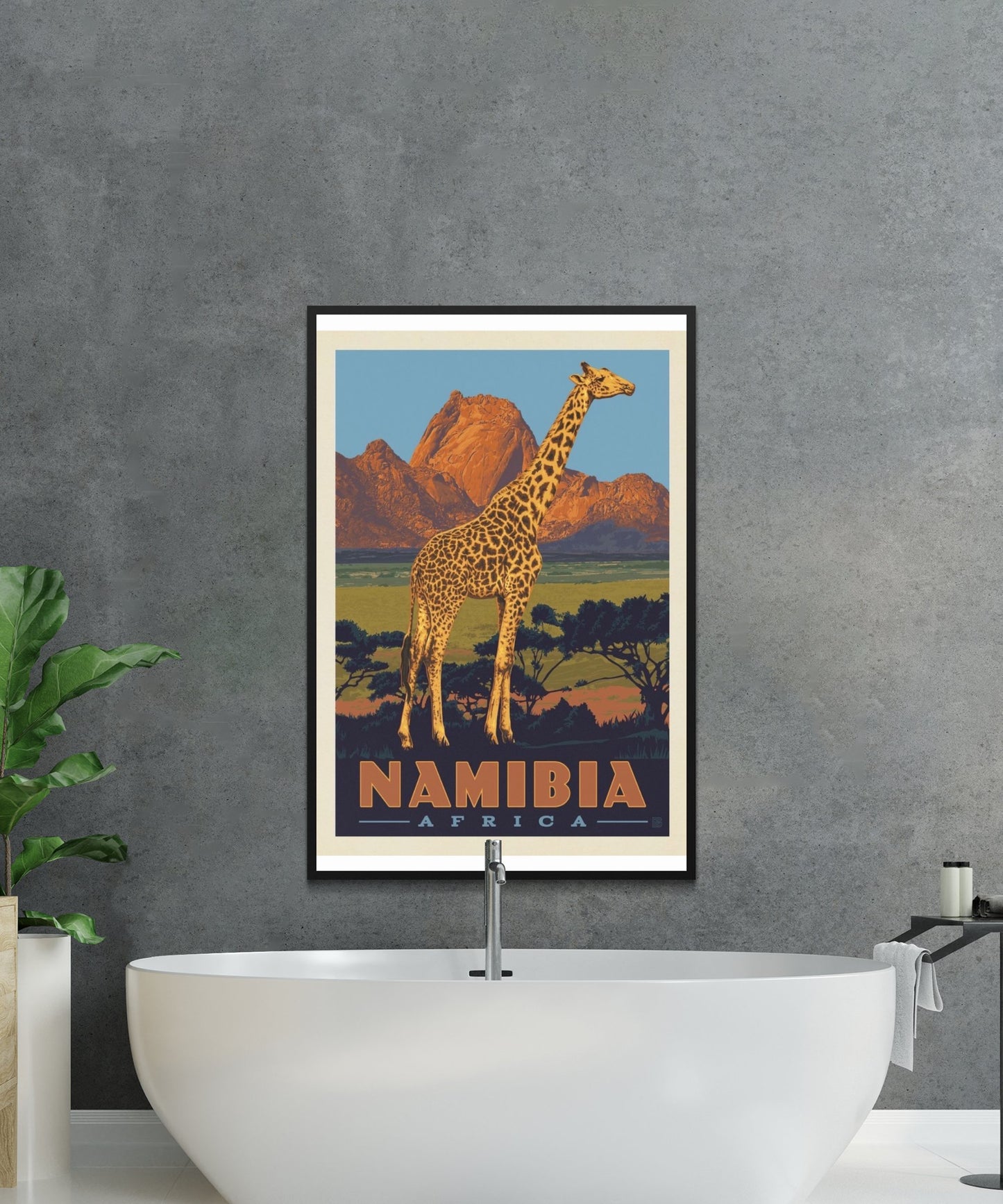 Vintage Namibia Travel Poster - Matte Paper