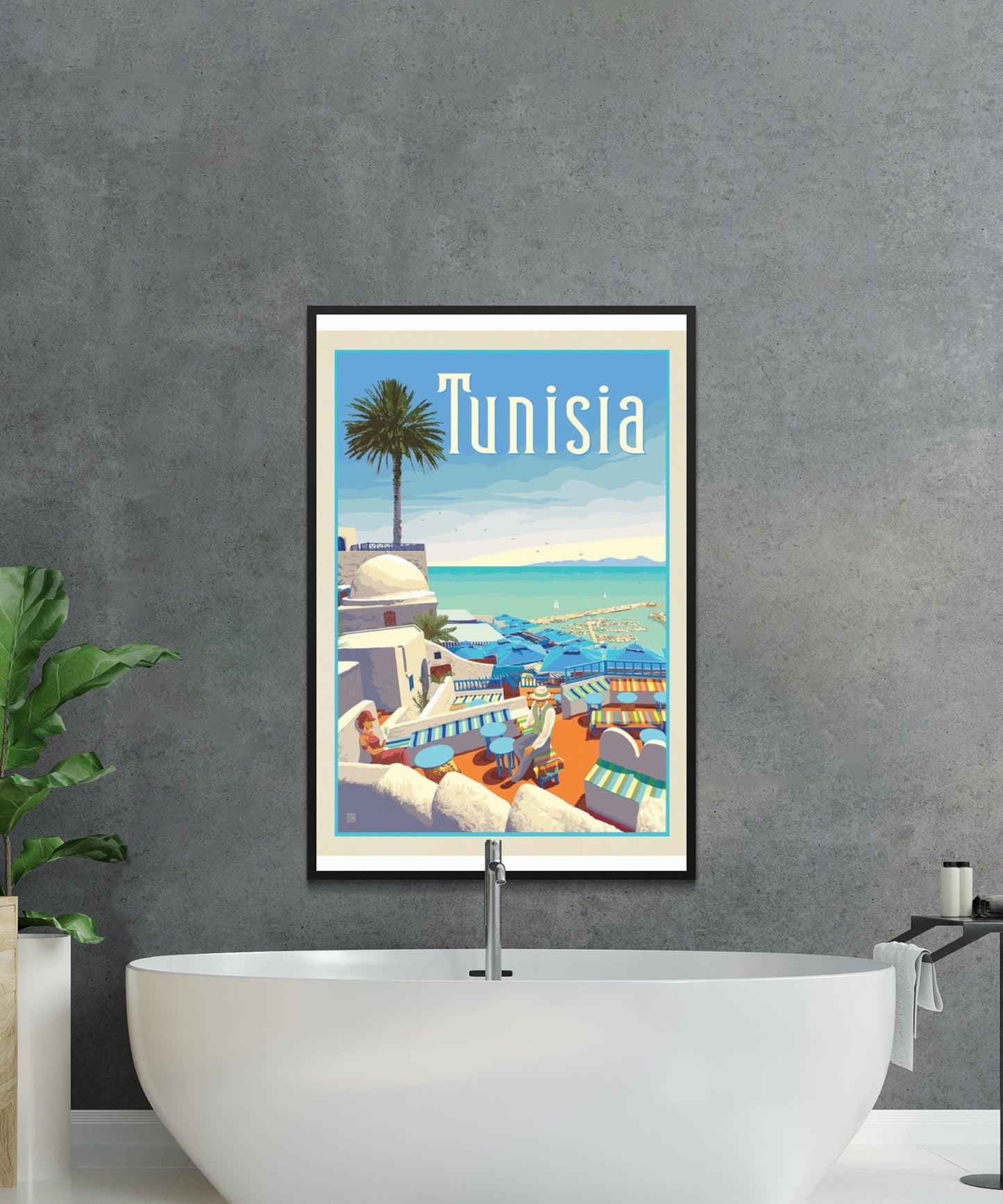 Vintage Tunisia Travel Poster - Matte Paper