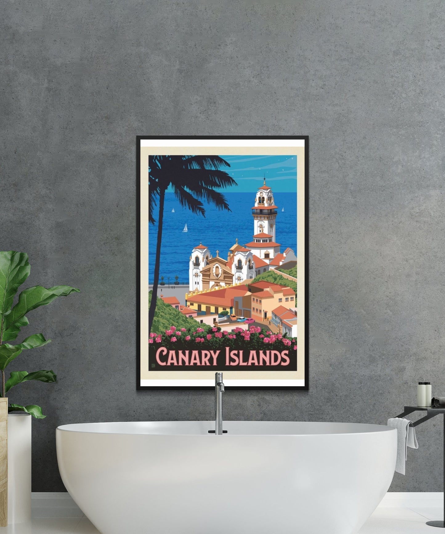 Vintage Canary Island Travel Poster - Matte Paper
