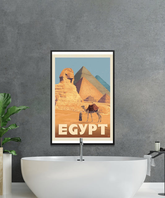 Vintage Egypt Travel Poster - Matte Paper