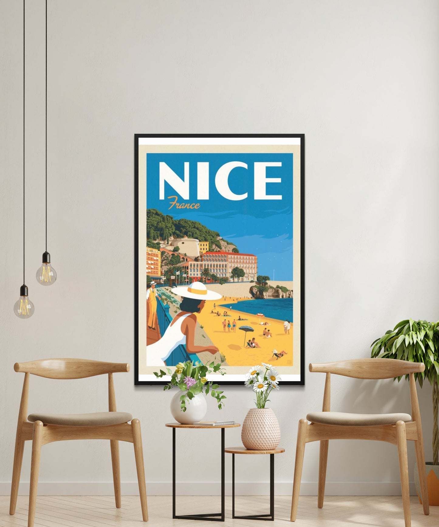 Vintage Nice Travel Poster - Matte Paper