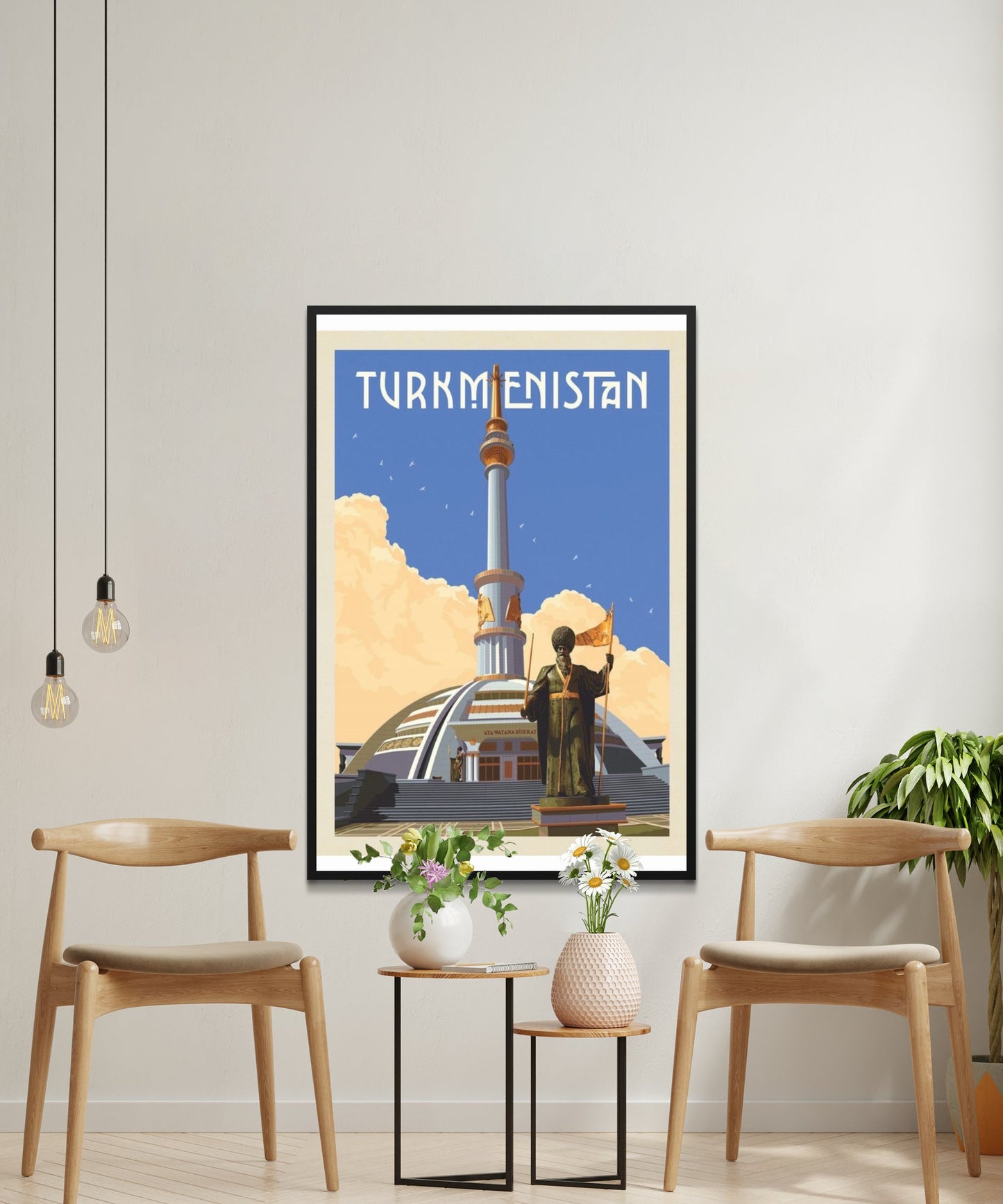Vintage Turkmenistan Travel Poster - Matte Paper
