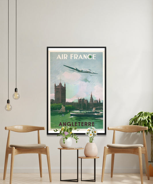 Vintage Angle Terre  Travel Poster - Matte Paper