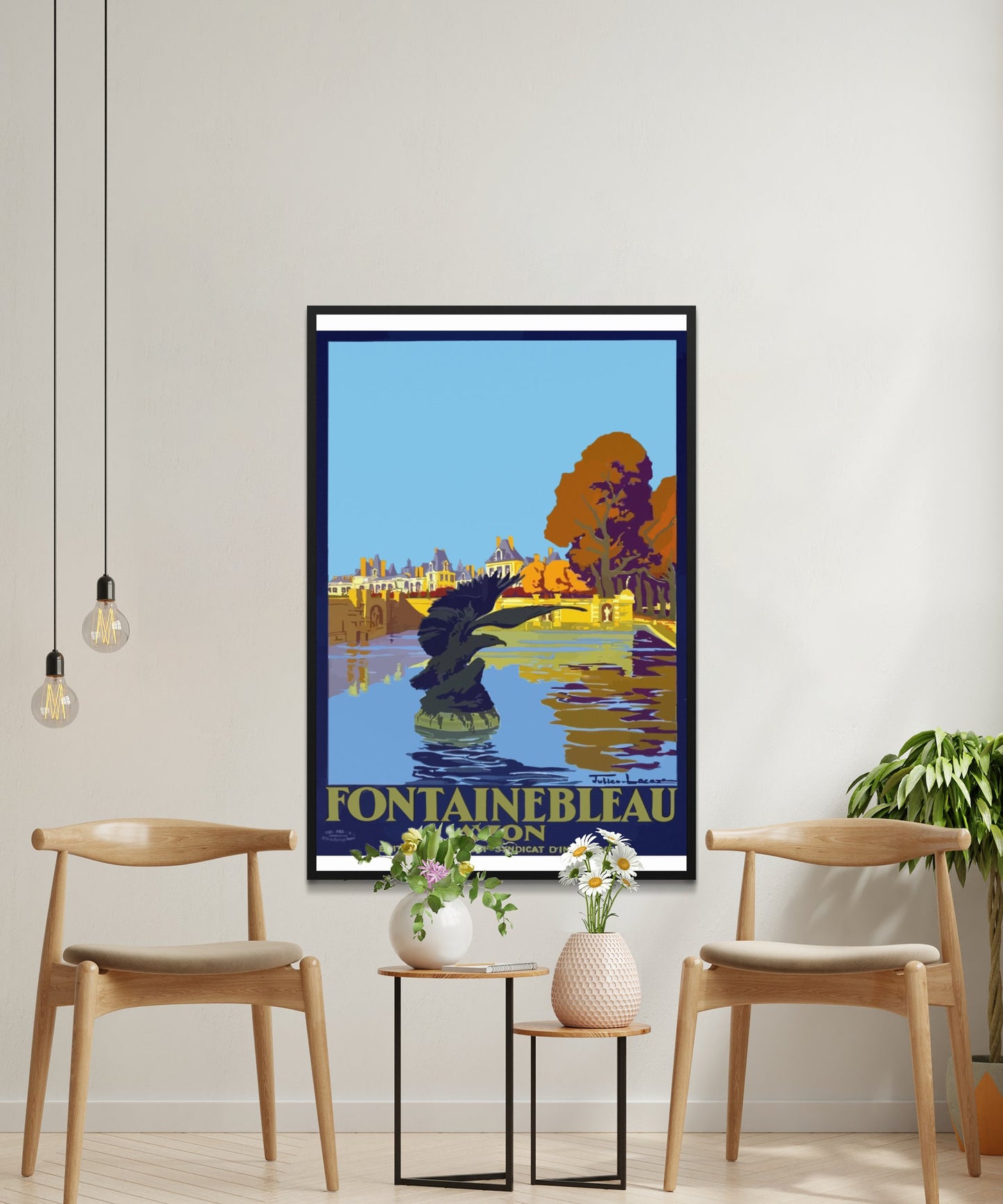 Vintage Fontainebleau Travel Poster - Matte Paper