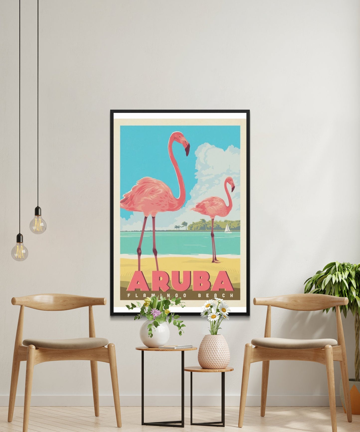 Vintage Aruba Travel Poster - Matte Paper