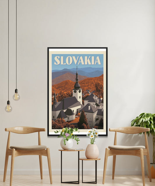 Vintage Slovakia Travel Poster - Matte Paper