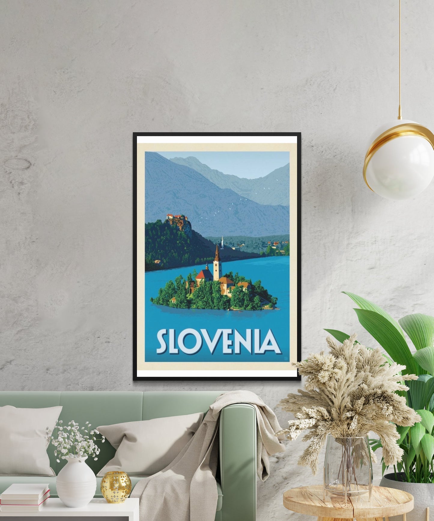 Vintage Slovenia Travel Poster - Matte Paper