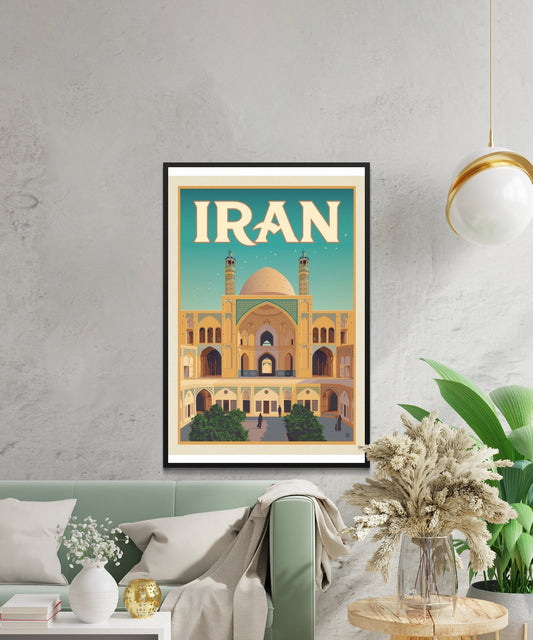 Vintage Iran Travel Poster - Matte Paper