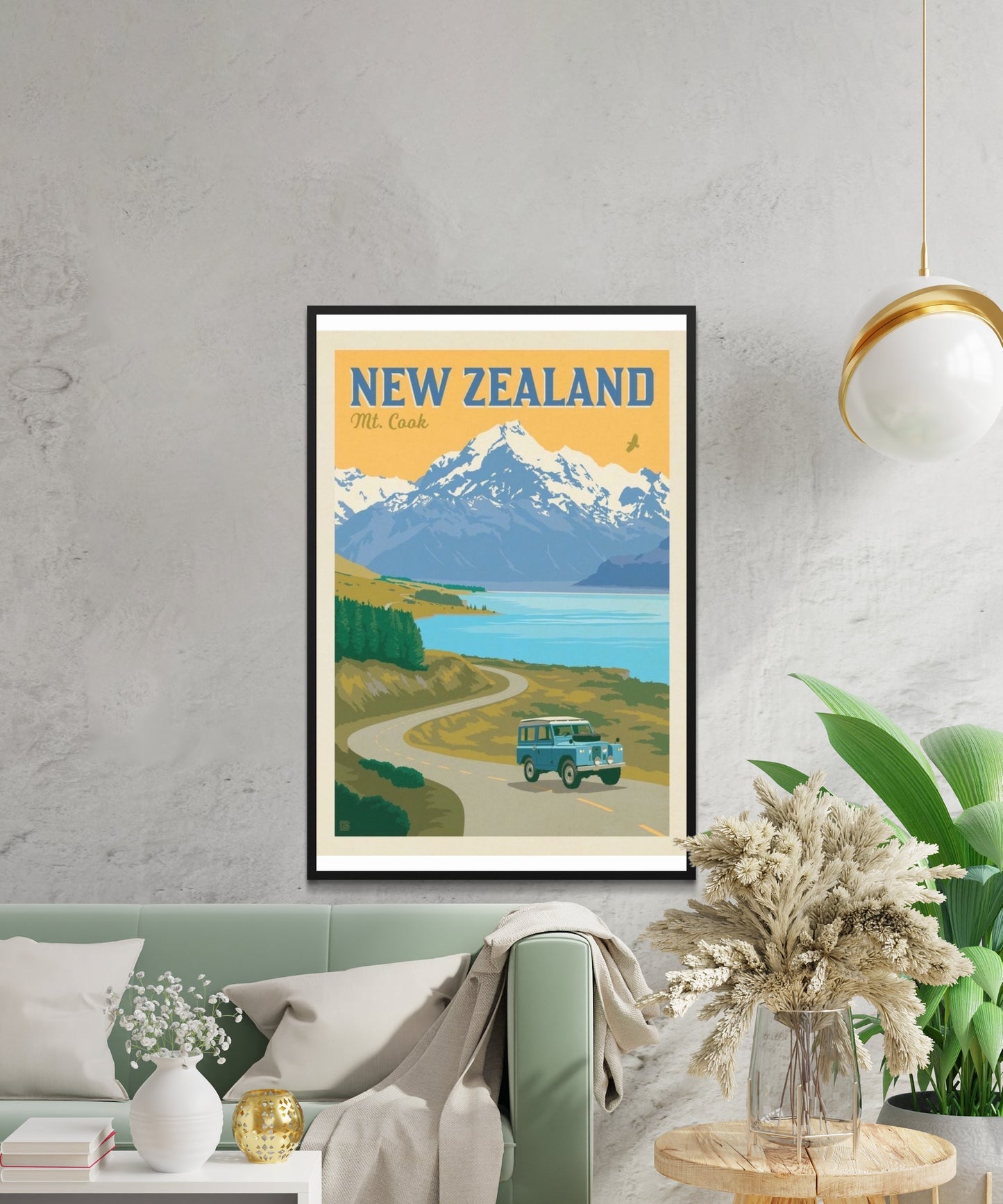 Vintage New Zealand Travel Poster - Matte Paper