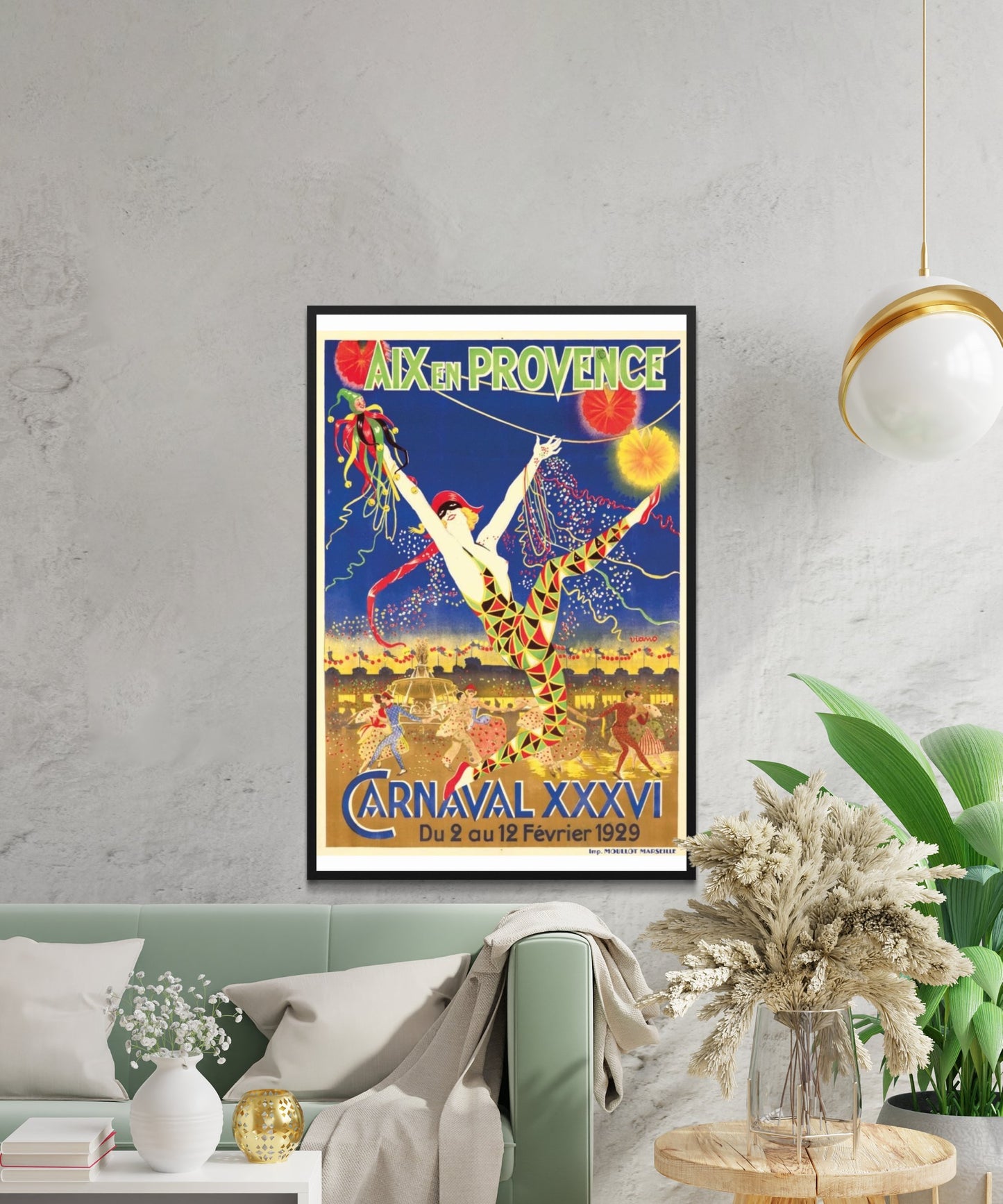 Vintage Aix En Provence Travel Poster - Matte Paper