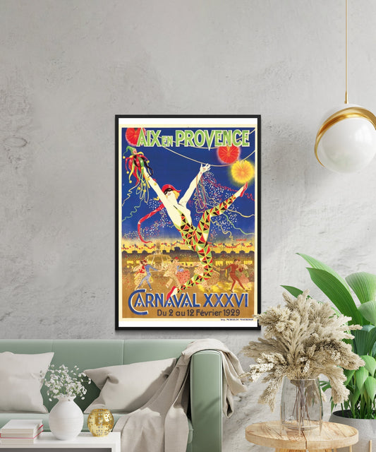 Vintage Aix En Provence Travel Poster - Matte Paper