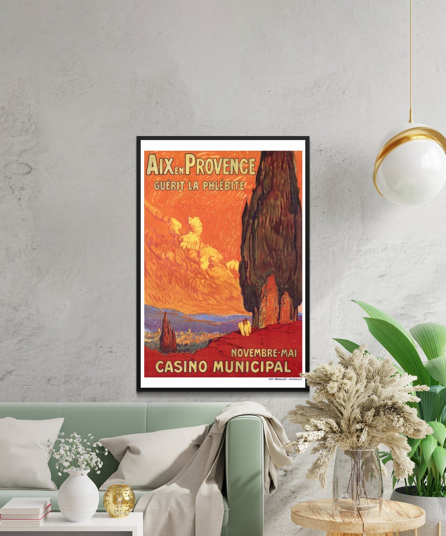 Vintage Aix En Provence Travel Poster - Matte Paper