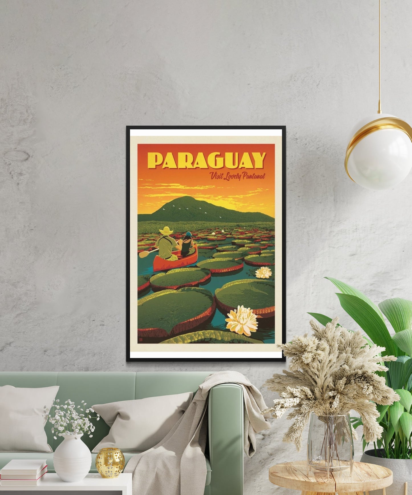 Vintage Paraguay Travel Poster - Matte Paper