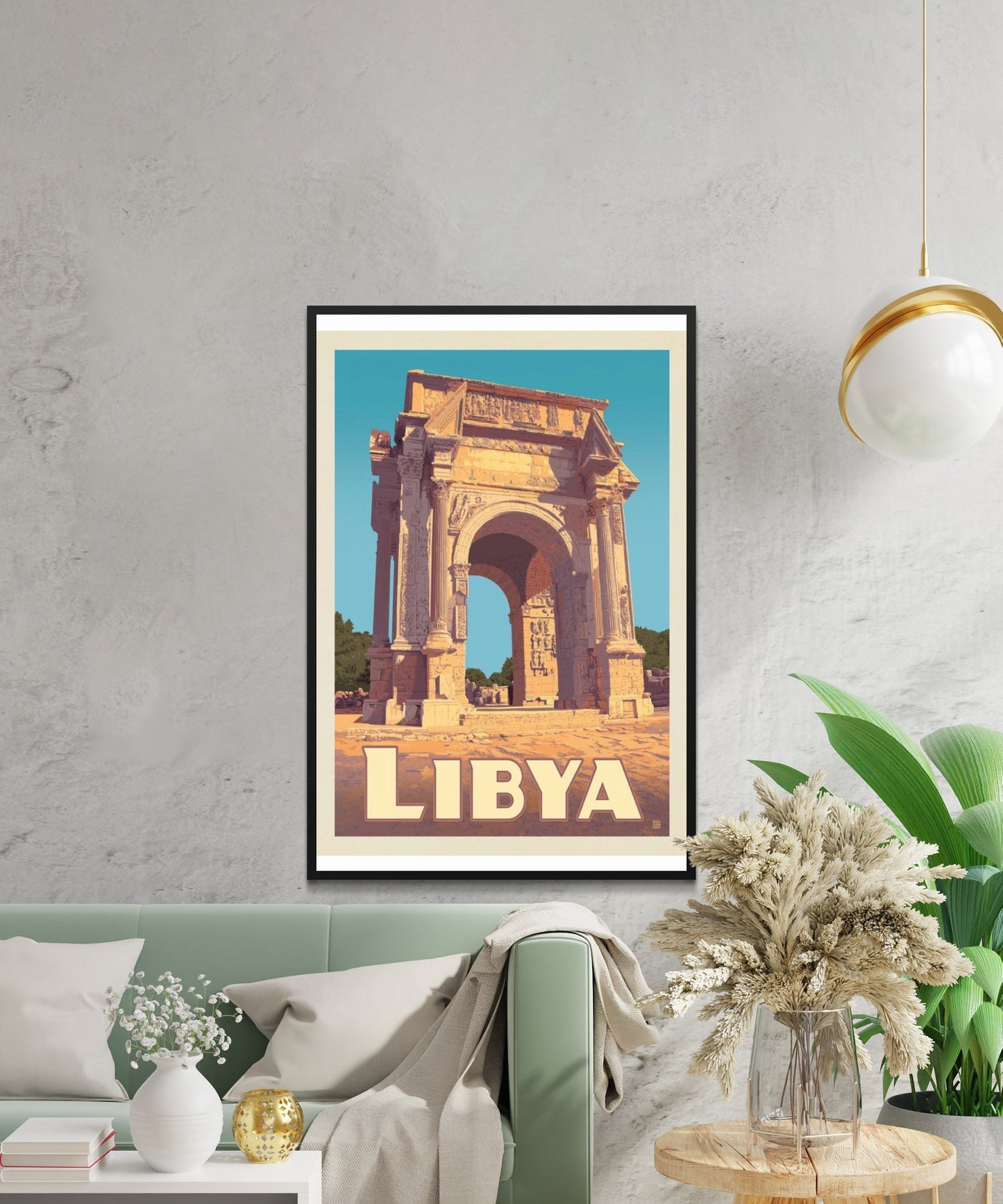 Vintage Libya Travel Poster - Matte Paper