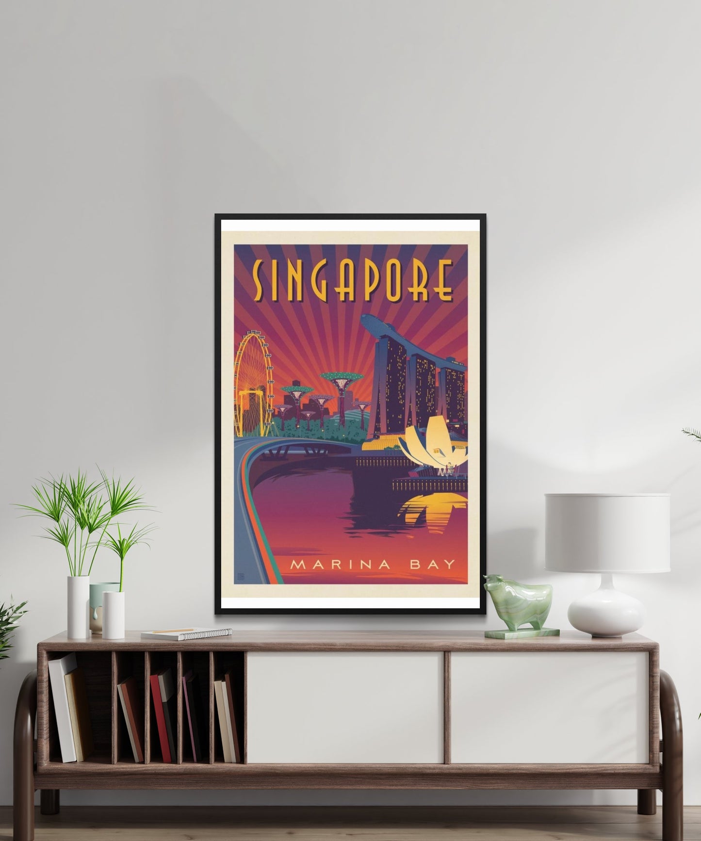 Vintage Singapore Travel Poster - Matte Paper