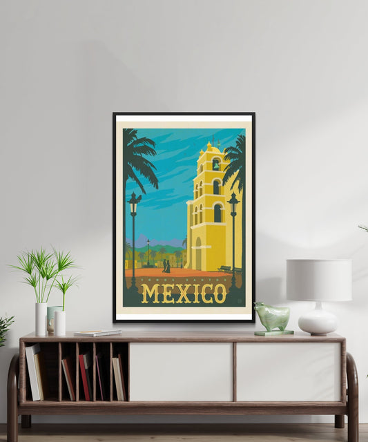 Vintage Mexico Travel Poster - Matte Paper